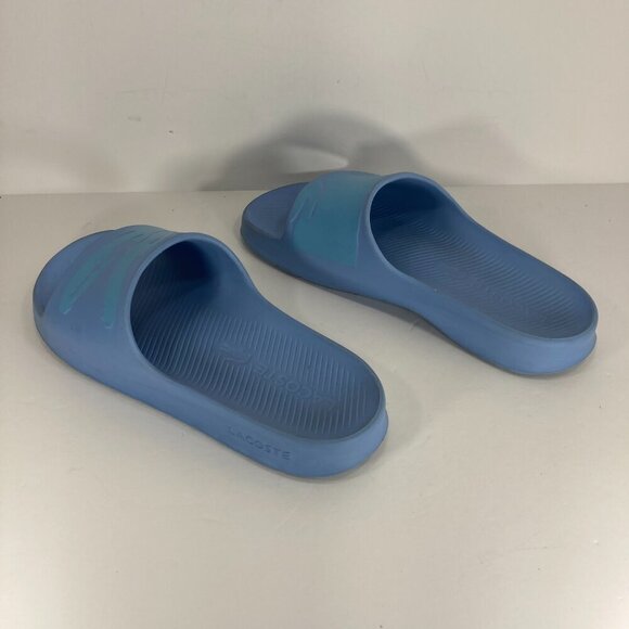 Lacoste Croco 2.0 Light Blue Pool Slip On Sandals Men's US 8 Water Ready Slides - Picture 8 of 12